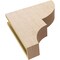 Ekena Millwork 4"W x 16"D x 16"H Thin Ridgewood Rough Cedar Woodgrain TimberThane Corbel, Primed Tan CORUR04X16X16RIDRCPR - alternate 3